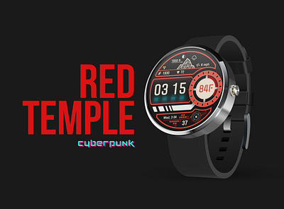 Red Temple smartwatch ui watch