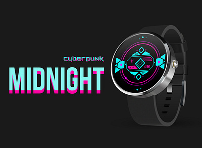 Cyberpunk_mdnt design smartwatch ui watch