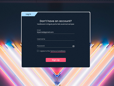 Sign Up dailyui ui web design