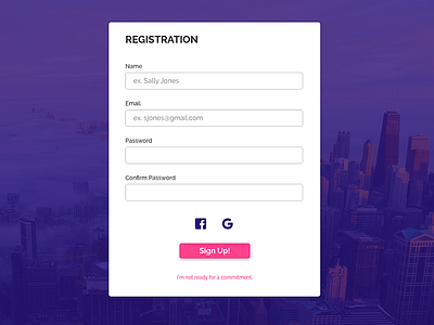 Sign Up dailyui design registration form ui ux