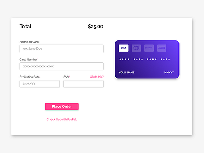 Credit Card 1 credit card dailyui ui ux