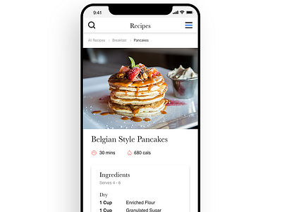 Recipe app dailyui design ui ux