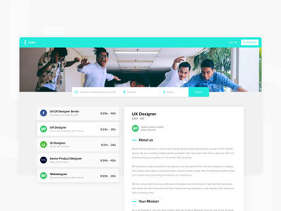 Daily UI Challenge #050 - Job Listing daily ui daily ui 001 daily ui 50 daily ui challenge enterprise find job job listing page product design salary search ui ui design ux web website work