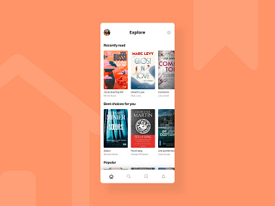 Daily UI Challenge #091 - Curated for You app app design best book card curated for you curation daily ui daily ui 91 daily ui challenge design explore for you mobile nav read reading app ui ui design userinterface