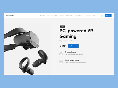 Daily UI Challenge #096 - Currently In-Stock daily ui daily ui challenge desktop in stock oculus oculus rift ui ui design virtual reality website