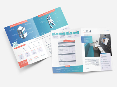 TESSAN - A4 Half Fold Flyer brochure flyer illustration illustrator indesign photoshop print