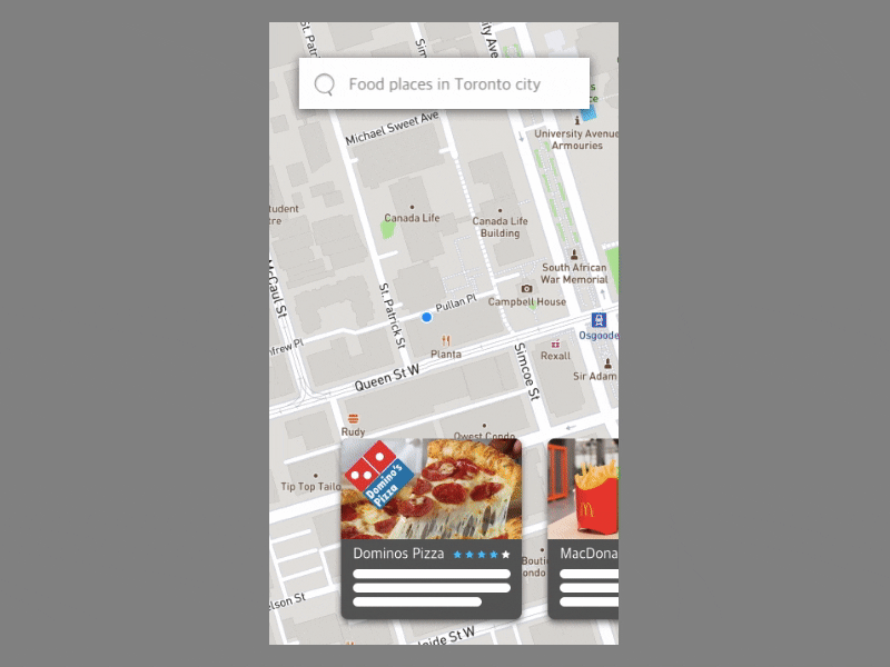 Restaurant Search App application design figma game design interface invision mobile app mobile ui principle sketch uidesign