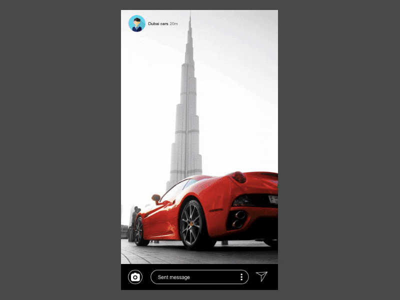 Instagram 3D swipe Animation application design developer figma illustration invision mobile ui photoshop principle sketch uidesign