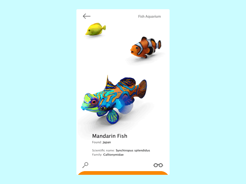 Fish Aquarium - Knowledge App application design designer developer figma illustrator invision mobile app photoshop sketch uidesign