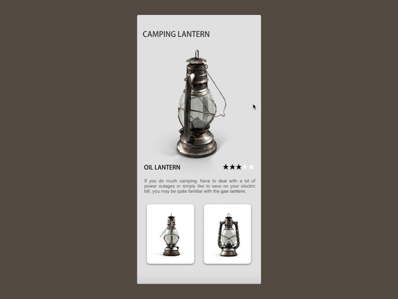 Camping Lantern - Online Store application design design designer figma graphic design illustration invision mobile app mobile ui online store sketch uidesign