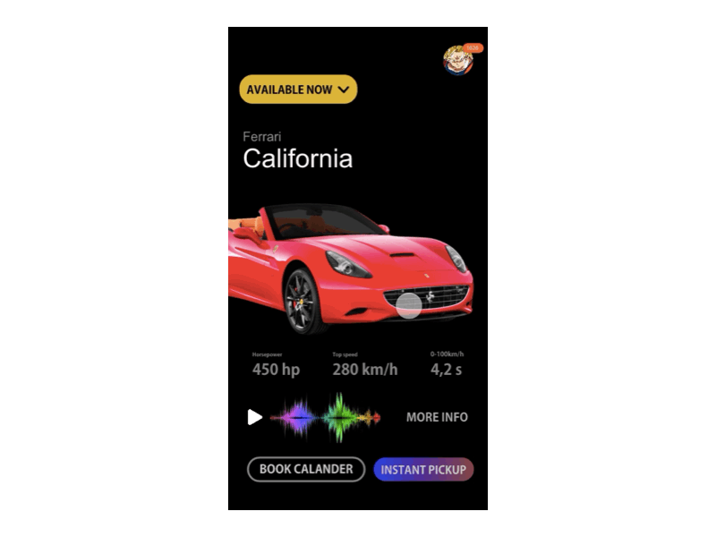 Instant Car Pickup - Mobile App application design developer figma game design interface invision mobile app mobile ui principle sketch