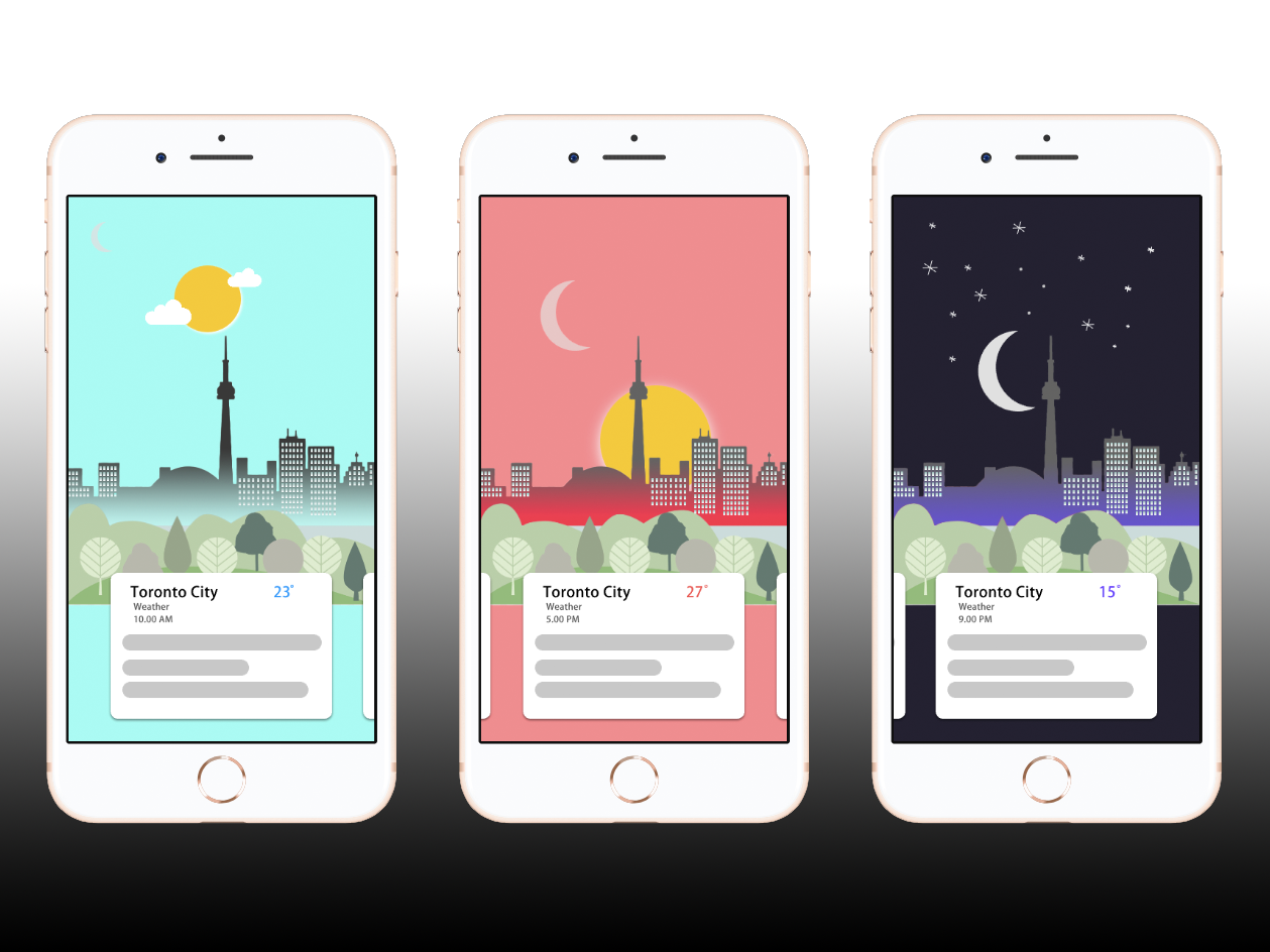 Toronto Weather by Pankaj Chopra on Dribbble