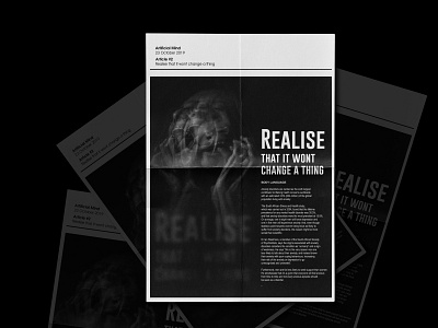 Realise Artificial Mind Poster #1 black acid black white brand dailyposter design designfeed editorial design graphic icographica layout poster poster art posters print social media social network swiss poster type poster visual art visualarts