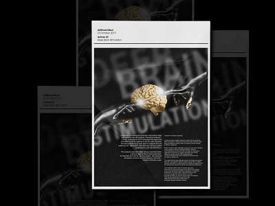 Deep Brain Simulation Artificial Mind Poster #2 black acid black white brand daily poster dailyposter design designfeed editorial design graphic icographica layout poster posters print social media social network swiss poster type poster visual art