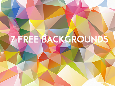 [Freebie] 7 Low Poly Backgrounds (svg & png)