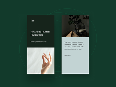 PH journal mobile design mobile typography
