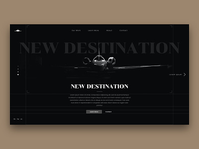 New Destination | Website design concept black webdesign dark dark webdesign dark website luxurious luxurious design luxurious webdesign urban webdesign webdesign