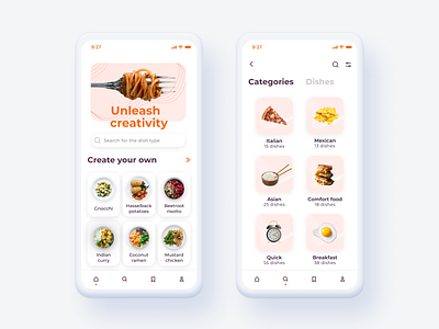 Food pairing app cooking creating design dishes food food app foodie foodpairing mobile recipe recipes ui ux vector