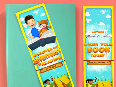 Bookmark art book bookmark branding bright camp children children book illustration childrens book colorful design forkids illustration kids logo reading soccer summer typography vector