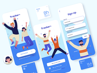 App concept app art branding design flat illustration illustrator login logo minimal sport track typography vector