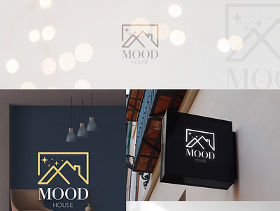 Mood House Logo art branding design flat house interior logo minimal minimalist mood solid