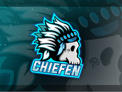 Chiefen - Mascot Logo esport esport logo logo mascot logo skull