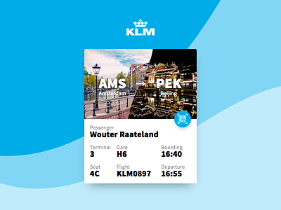DailyUi 024 - KLM Boarding pass 024 boarding pass dailyui design pass react ui ux