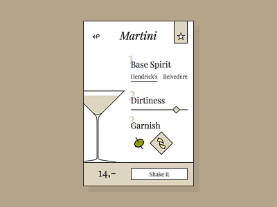 DailyUi 033 - Martini custom served