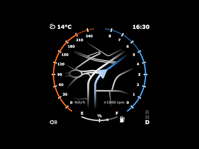 DailyUi 034 - Car Dashboard