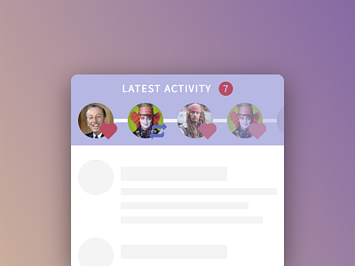 DailyUi 047 - Activity Feed