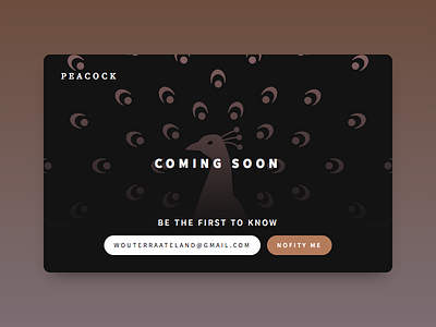 DailyUi 048 - Coming Soon 048 black coming soon dailyui peacock react teaser