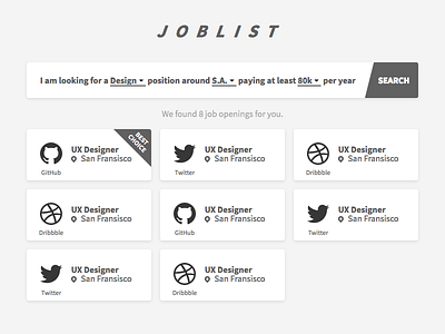 DailyUi 050 - Job Listing