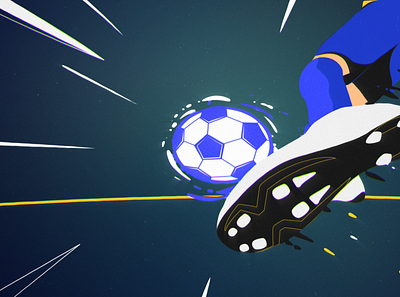 Football Championship promo animation ball football goal lines motion graphics pitch player