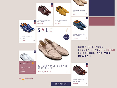 Listing boots buty design ecommerce ellegant product shoes sklep web webdesign
