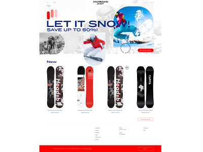 Snowboard Shop Final Version adobe clean design ecommerce fresh light minimal photoshop poland snowboard store ui web webdesign website white winter xd