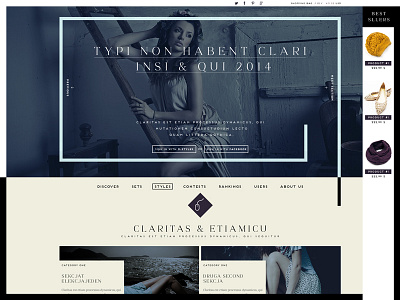 Styles portal beauty design ecommerce fashion glam platform portal shop style trends ui web