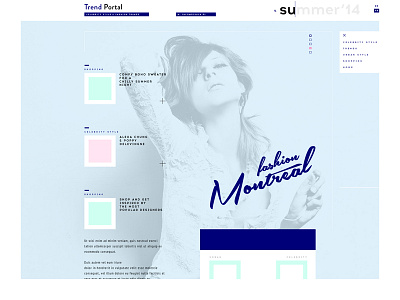 WIP of TrendPortal (name changed) beauty canada fashion girl glam minimal style trend ui ux web women