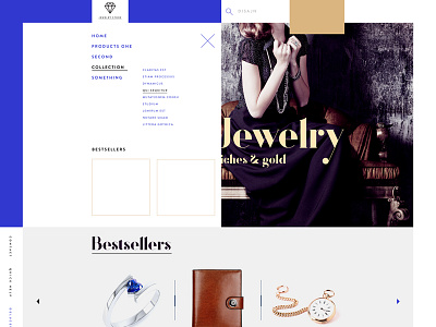 JewelryShop part of main page (work in progress) beauty clean ecommerce jewelry light luxury man minimal shop store ui women