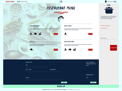 'Bemelmans Food' Website deliver dinner dish food home london lunch page restaurant ui web website