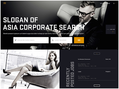 why don't you get a job ? business dark design job modern plaftorm search ui ux web webdesign website