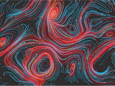 Dynamic swirly lines Illustration