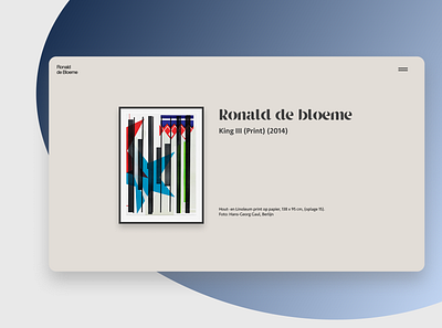 Ronald de Bloeme art artist artwork branding design