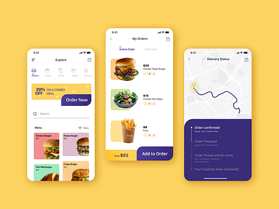 Food Delivery App Concept app colour pop delivery app design food app food delivery menu ui ux