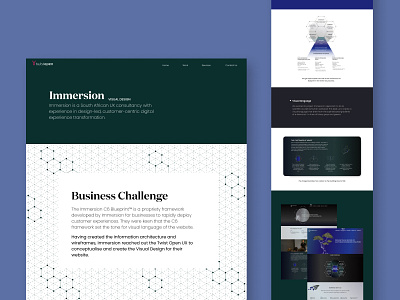 Immersion - Corporate Website customer experience design graphic design typography ui ux website