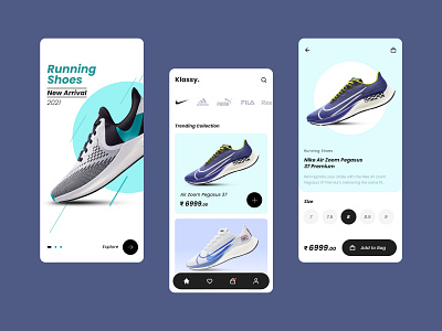 Ecommerce Mobile App for Running Shoes customer experience design graphic design ui ux