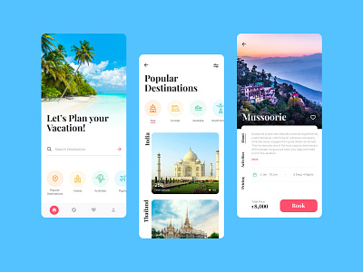 Travel Booking Mobile App design graphic design ui ux web website