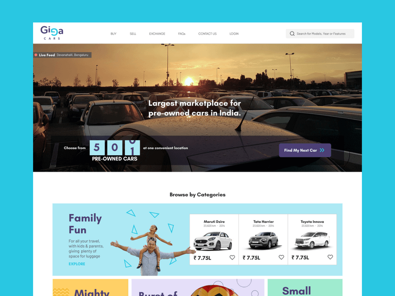 GigaCars - Website and Mobile Site branding design logo ui ux website