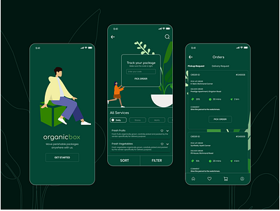 OrganicBox Mobile App design food fruits mobileapp organic ui uidesign ux vegetables