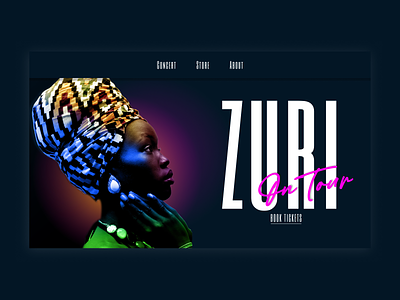 Concept Landing Page branding colours contrast design graphic design landingpage logo music ui ux website