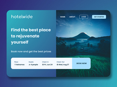 Hotel booking website | Concept landing page
